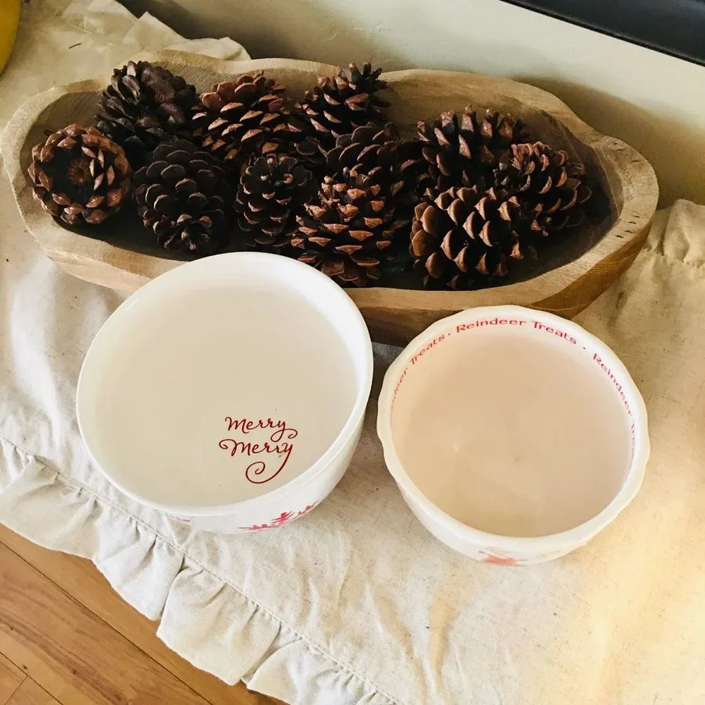 Hallmark reindeer Christmas Bowls snowflake winter holiday candy kitchen…